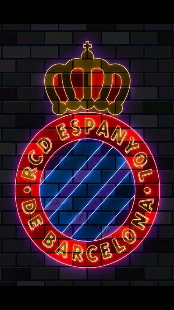 Metallschild "Espanyol Barcelona" Neon Design